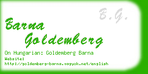 barna goldemberg business card